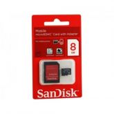 CARTÃO DE MEMÓRIA SANDISK 8GB COM ADAPTADOR SD